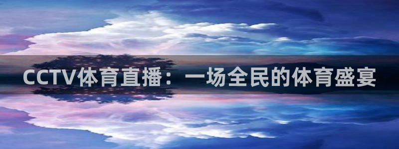 CCTV体育直播：一场全民的体育盛宴