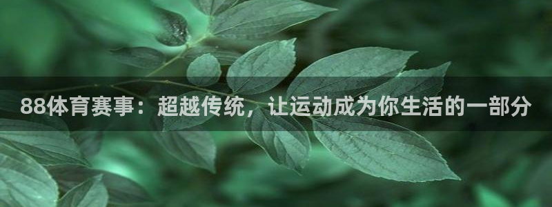 88体育赛事：超越传统，让运动成为你生活的一部分