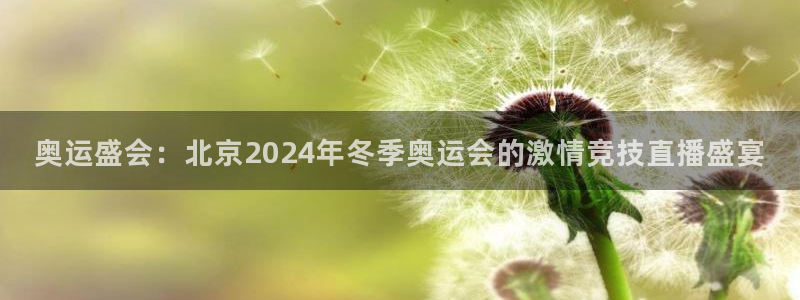 奥运盛会：北京2024年冬季奥运会的激情竞技直播盛宴